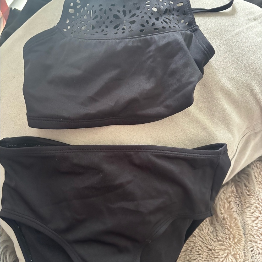 Justice Black Kids Swim Bikini